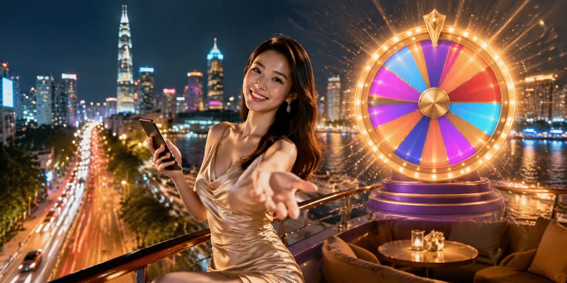 Màn hình rút thăm trúng thưởng neon tại Hồ Chí Minh – không khí casino đêm
